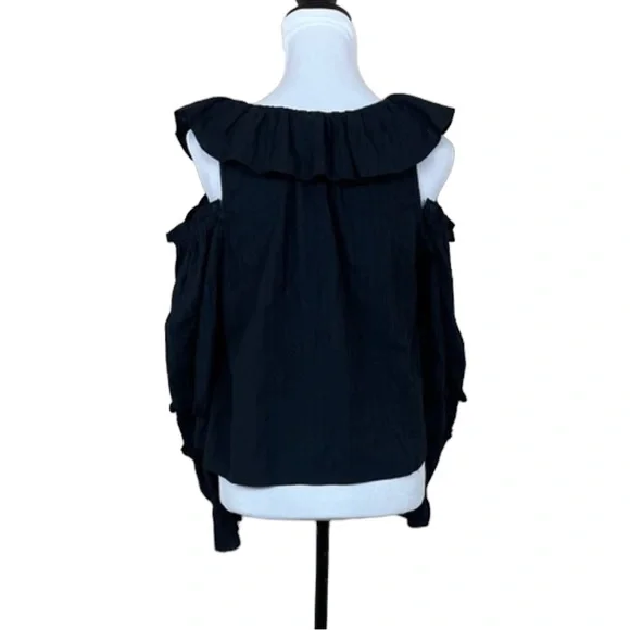 NWT Rebecca Minkoff “Pippa” Cold Shoulder Ruffle Blouse - Picture 8 of 13